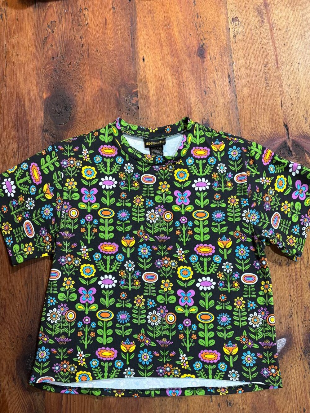 NOOWORKS mock neck floral top